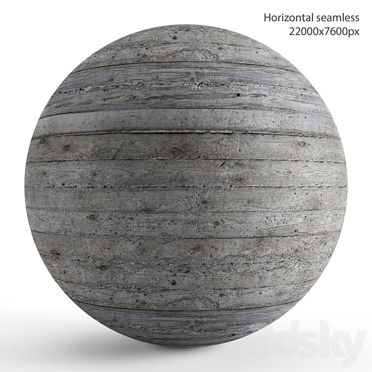Concrete material with wood pattern. 22k 3DS Max Model - thumbnail 1