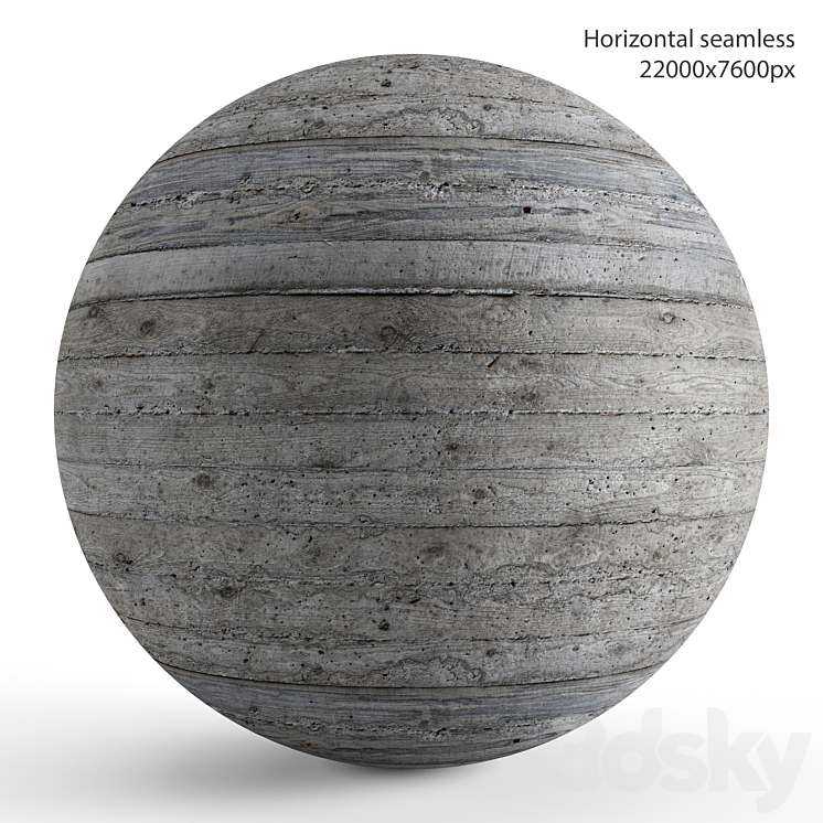 Concrete material with wood pattern. 22k 3DS Max - thumbnail 1