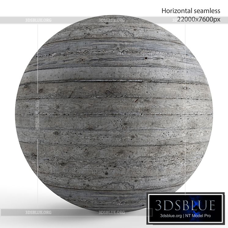 Concrete material with wood pattern. 22k 3DS Max - thumbnail 3