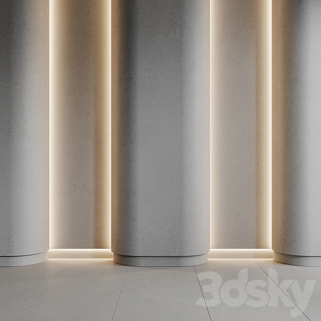 concrete set | decorative plaster | 2 3DS Max Model - thumbnail 3