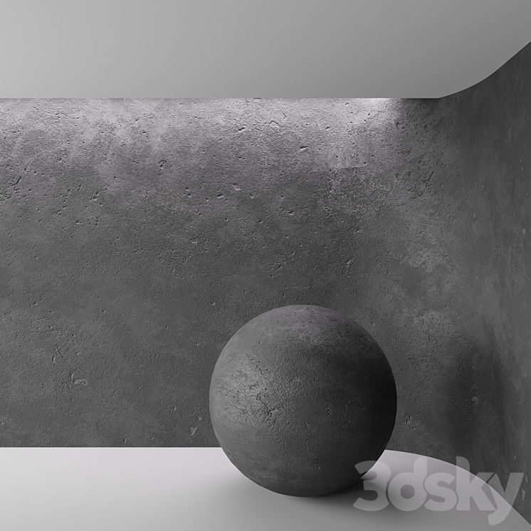 Concrete wall 3DS Max - thumbnail 2