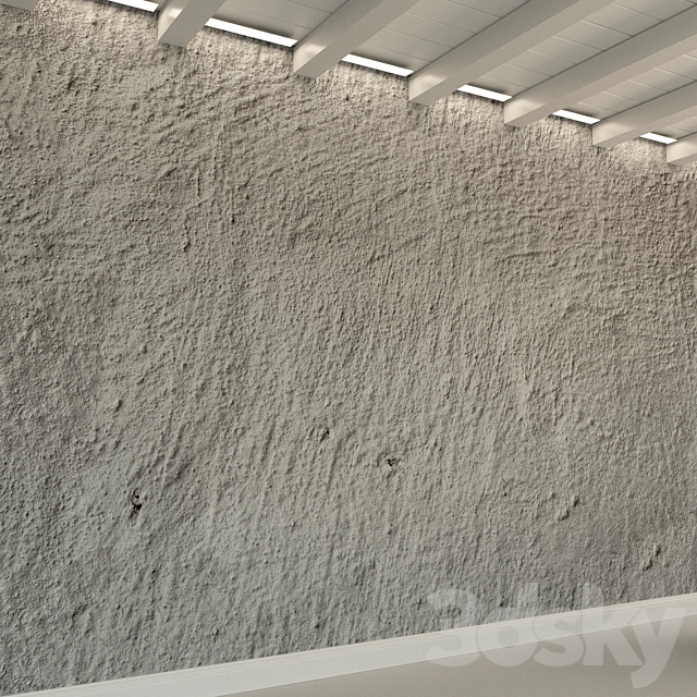 Concrete wall. Old concrete. 126 3DS Max Model - thumbnail 3