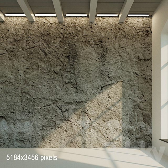 Concrete wall (old concrete) 15 3ds Max - thumbnail 1