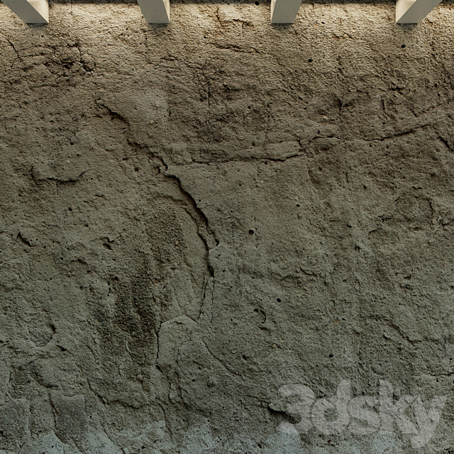 Concrete wall (old concrete) 15 3ds Max - thumbnail 2