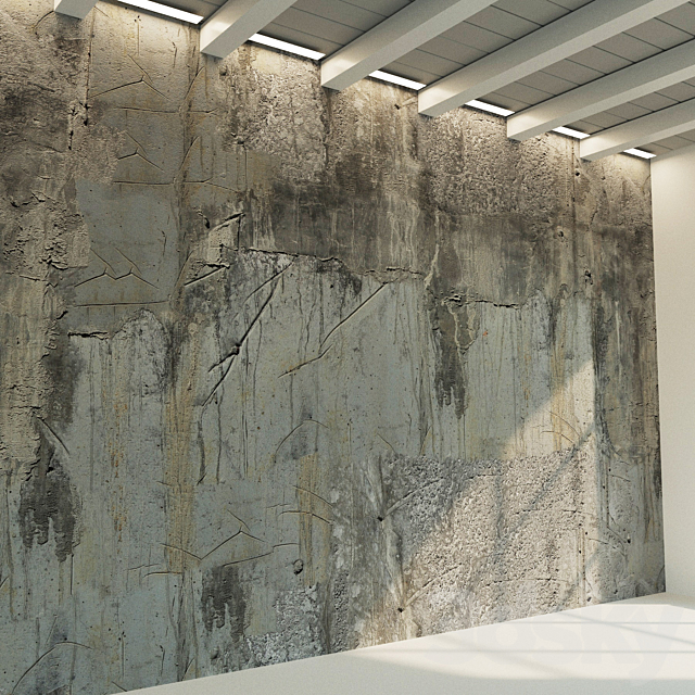 Concrete wall. Old concrete. 22 3ds Max - thumbnail 2