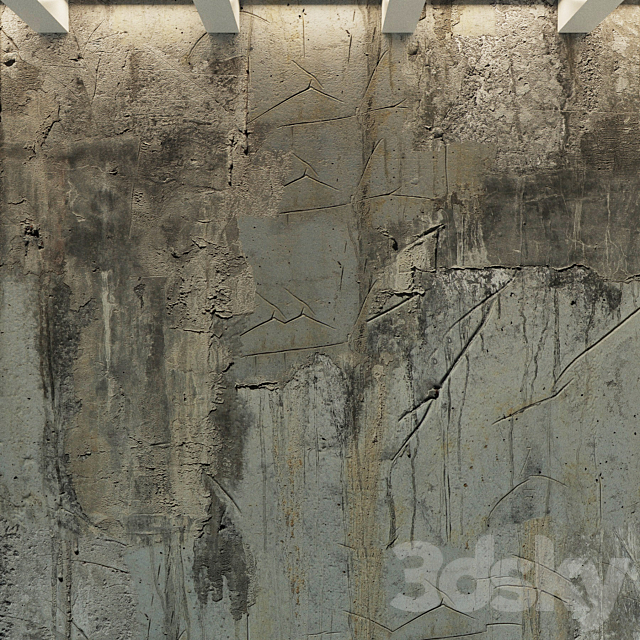 Concrete wall. Old concrete. 22 3ds Max - thumbnail 3