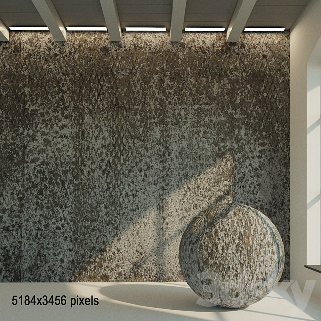 Concrete wall. Old concrete. 23 3ds Max - thumbnail 1