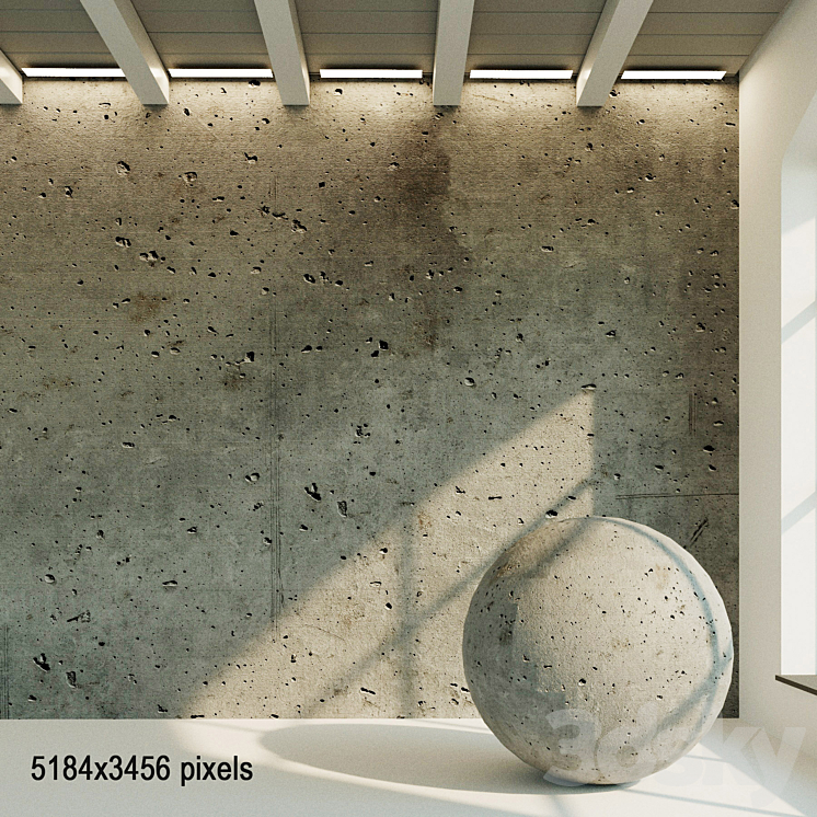 Concrete wall. Old concrete. 49 3DS Max - thumbnail 1