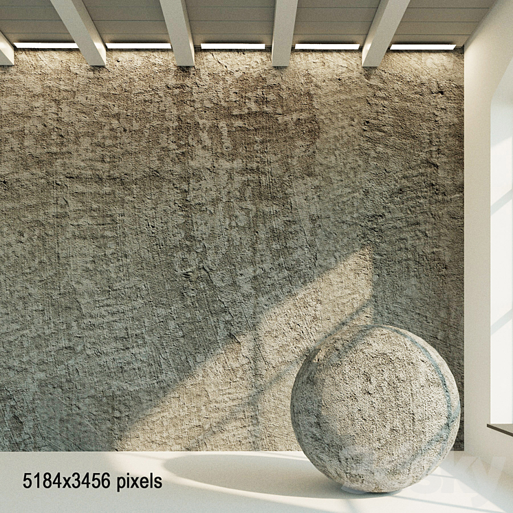 Concrete wall. Old concrete. 51 3DS Max - thumbnail 1