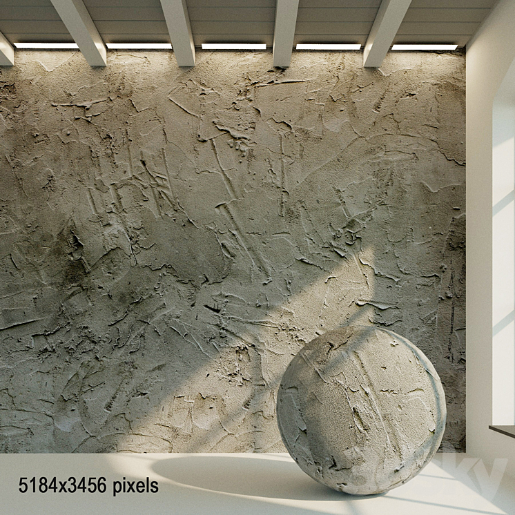 Concrete wall. Old concrete. 56 3DS Max - thumbnail 1