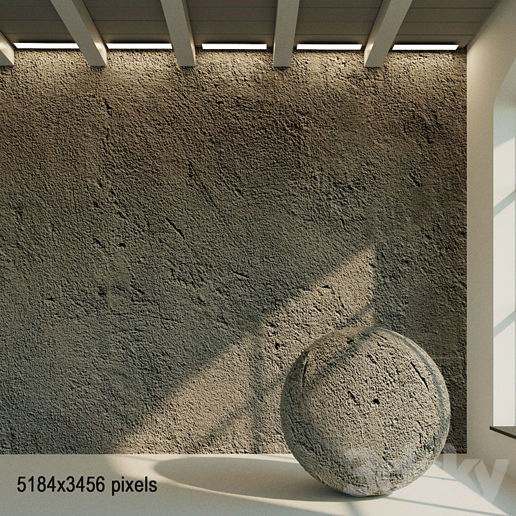 Concrete wall. Old concrete. 57 3DS Max - thumbnail 1