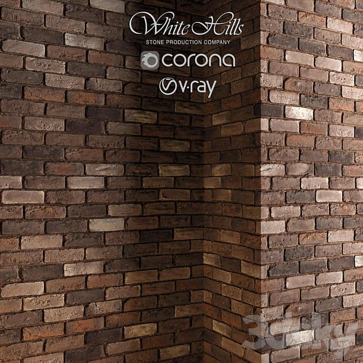 Decorative bricks White Hills 3DS Max - thumbnail 1