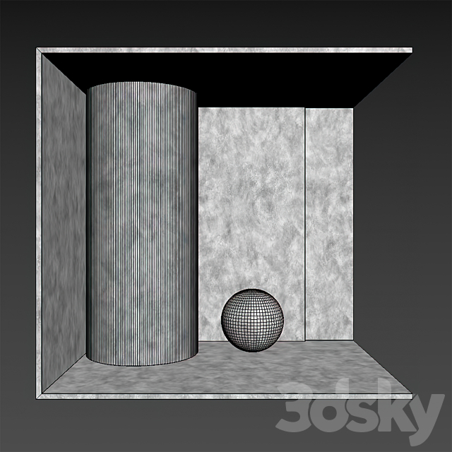 Decorative plaster 001 3DS Max Model - thumbnail 4