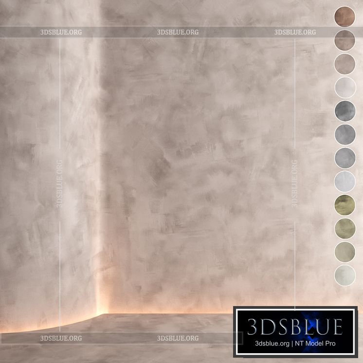 Decorative plaster 005 (Seamless texture) 3DS Max - thumbnail 3