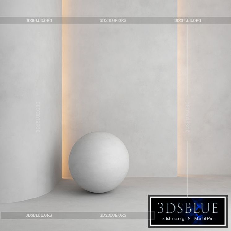 Decorative plaster 12A 3DS Max - thumbnail 3