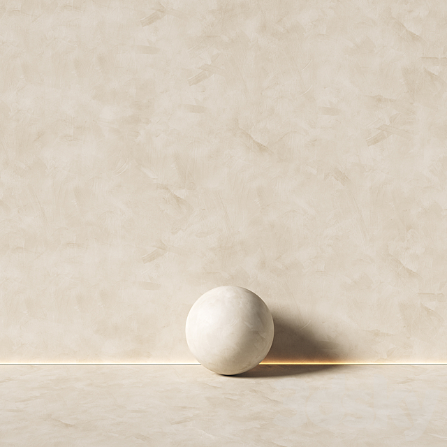 Decorative plaster beige 3DS Max Model - thumbnail 3