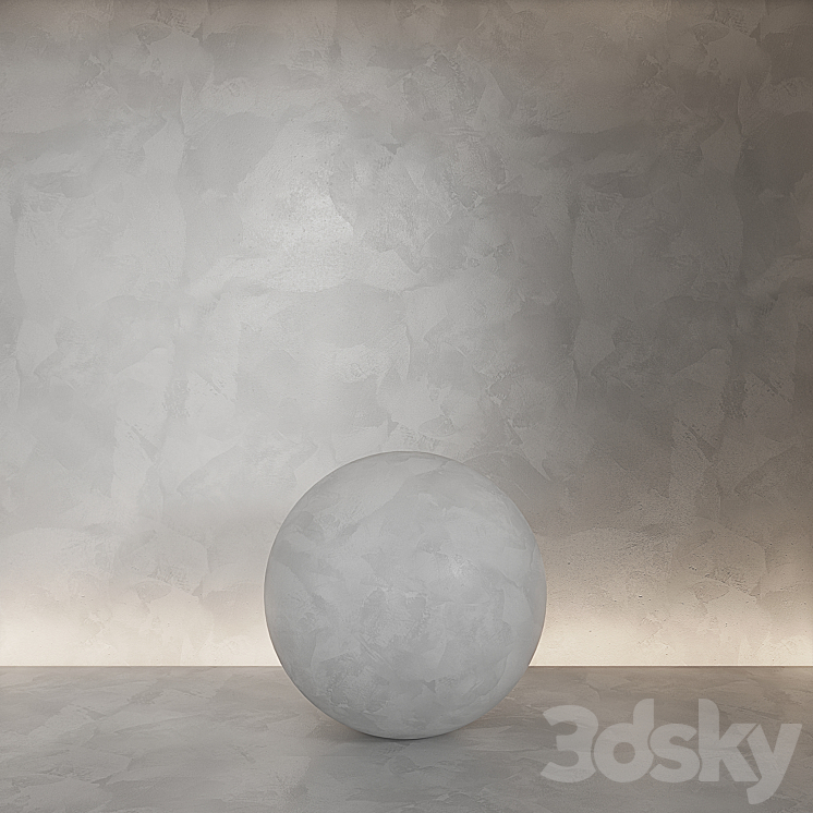 Decorative plaster. Seamless decorative plaster material 2 3DS Max Model - thumbnail 1