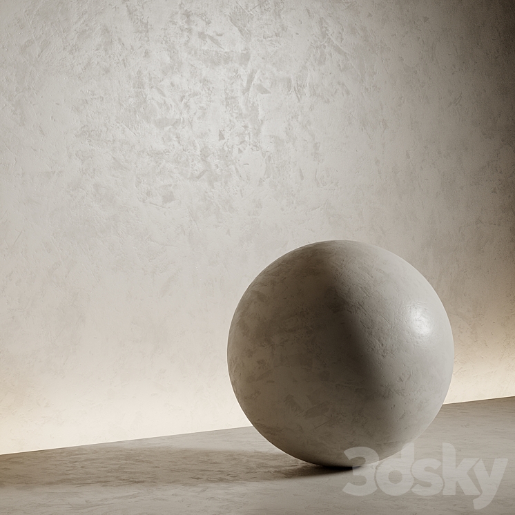 Decorative plaster. Seamless decorative plaster material 39 3DS Max Model - thumbnail 1