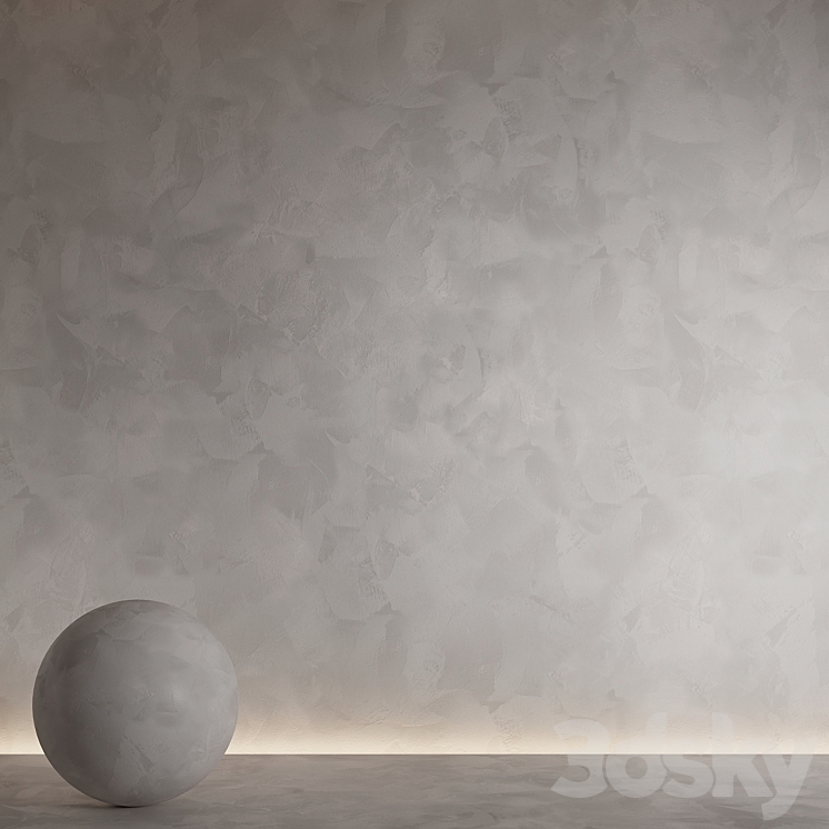 Decorative plaster. Seamless decorative plaster material 3DS Max - thumbnail 1