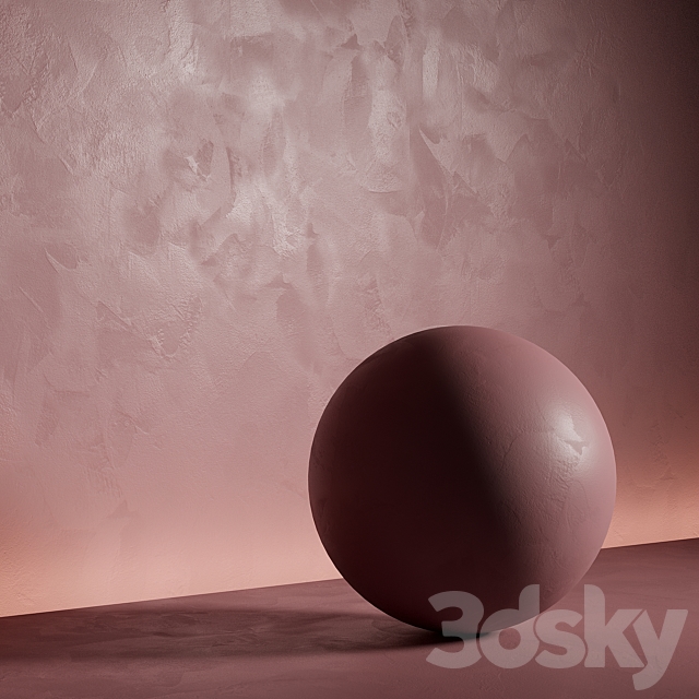 Decorative plaster. Seamless decorative plaster material 6 colors. 41 3DSMax File - thumbnail 4