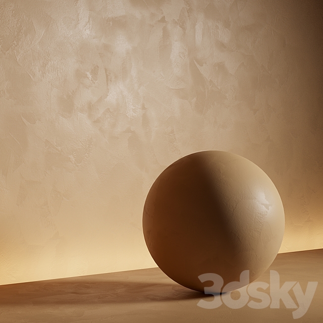 Decorative plaster. Seamless decorative plaster material 6 colors. 41 3DSMax File - thumbnail 6