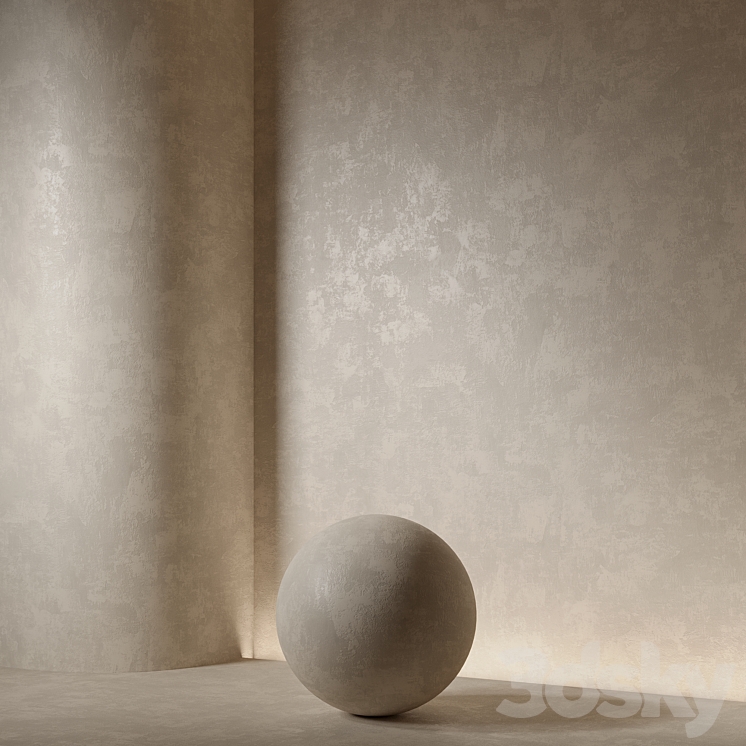 Decorative plaster. Seamless decorative plaster material 61 3DS Max - thumbnail 2