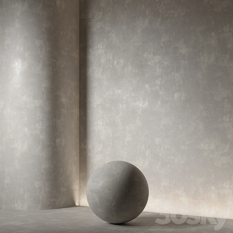 Decorative plaster. Seamless decorative plaster material 64 3DS Max - thumbnail 1