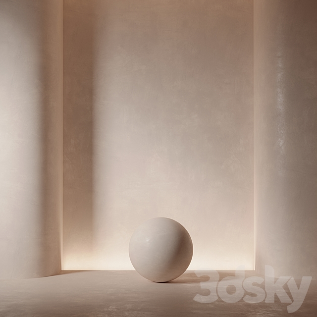 Decorative plaster. Seamless decorative plaster material 94 3DS Max Model - thumbnail 4