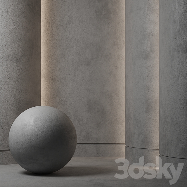 Decorative Plaster Texture 4K Seamless Set 01 3DS Max Model - thumbnail 2