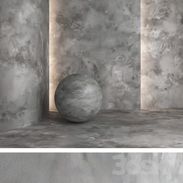 Decorative plaster v02 3DS Max Model - thumbnail 4