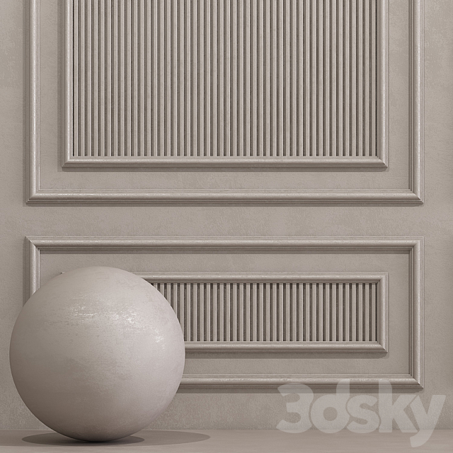 Decorative plaster with molding 10 3DS Max Model - thumbnail 2