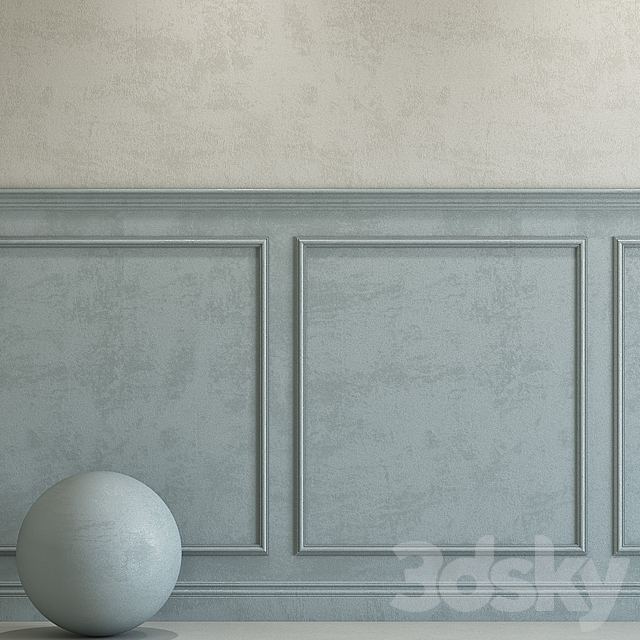 Decorative plaster with molding 100 3DS Max Model - thumbnail 2