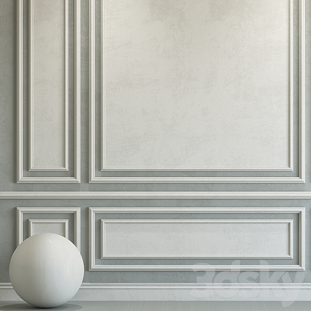 Decorative plaster with molding 114 3DS Max Model - thumbnail 2