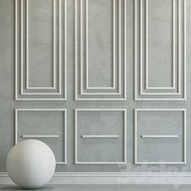 Decorative plaster with molding 115 3DS Max Model - thumbnail 2