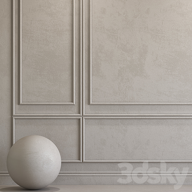 Decorative plaster with molding 134 3DS Max Model - thumbnail 2