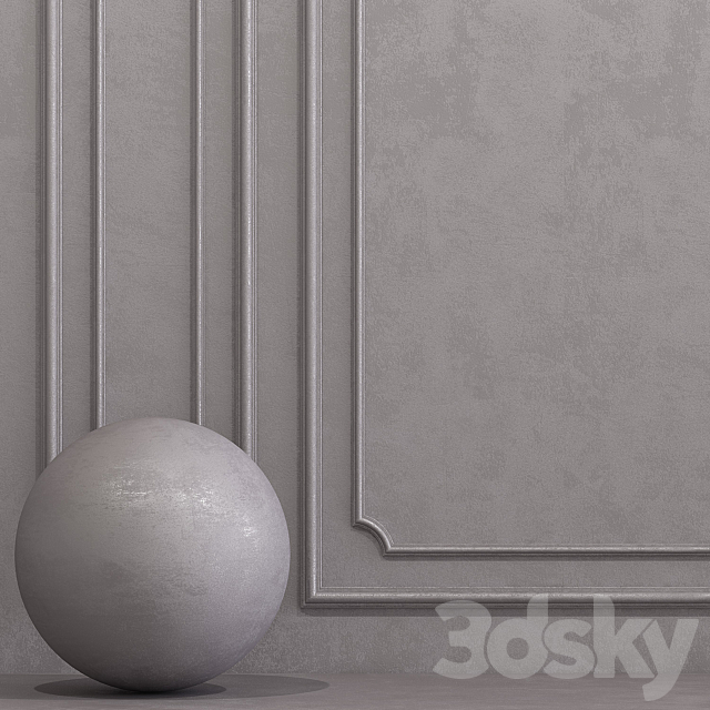 Decorative plaster with molding 15 3DS Max Model - thumbnail 2