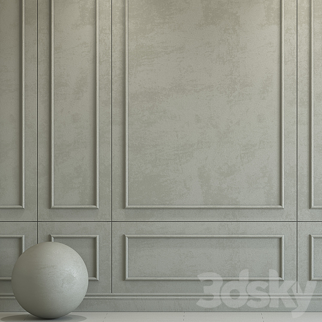 Decorative plaster with molding 171 3DS Max Model - thumbnail 2