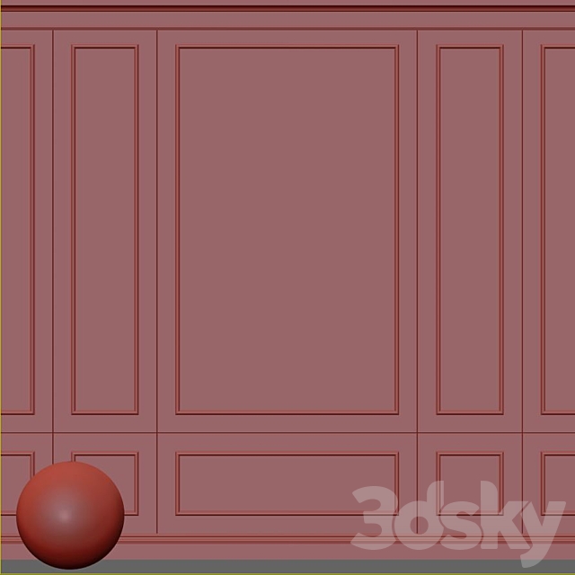 Decorative plaster with molding 171 3DS Max Model - thumbnail 3