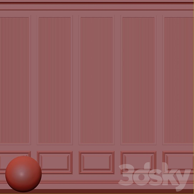 Decorative plaster with molding 178 3DS Max Model - thumbnail 3