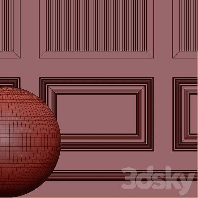 Decorative plaster with molding 178 3DS Max Model - thumbnail 5