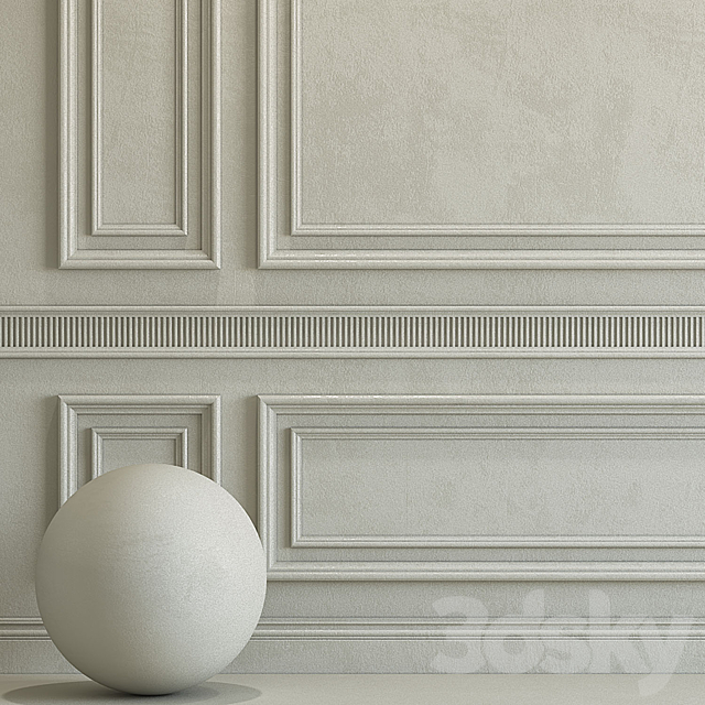 Decorative plaster with molding 185 3DS Max Model - thumbnail 2