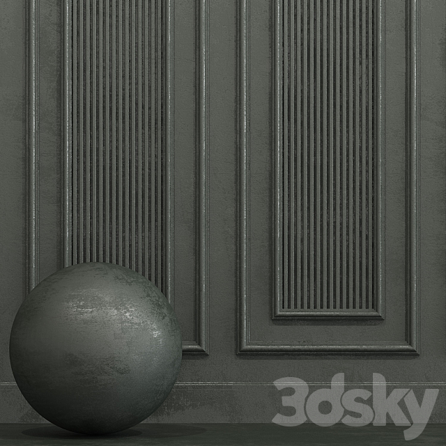 Decorative plaster with molding 20 3DS Max Model - thumbnail 2