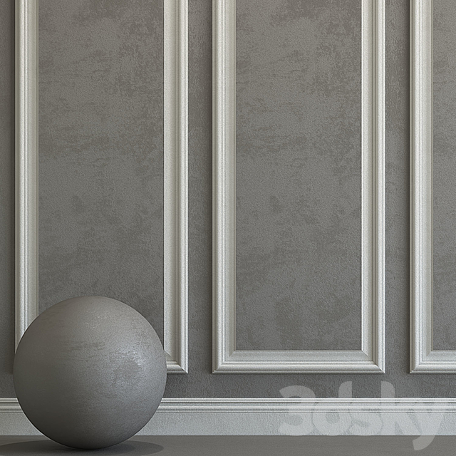 Decorative plaster with molding 201 3DS Max Model - thumbnail 2