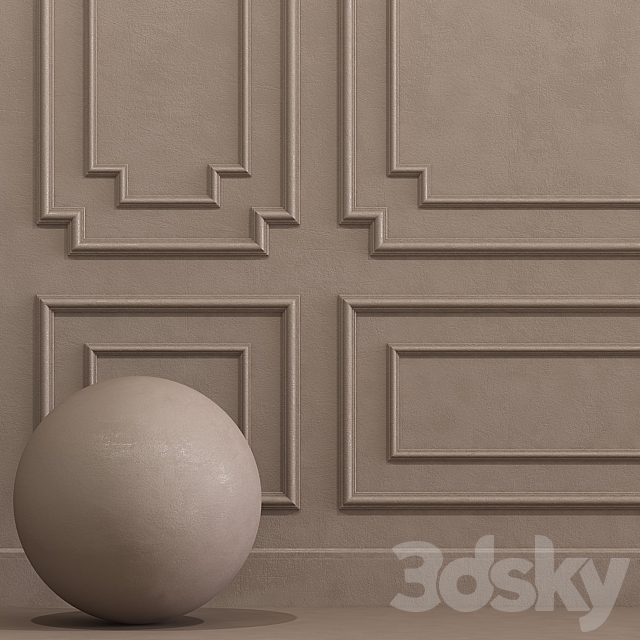 Decorative plaster with molding 21 3DS Max Model - thumbnail 2