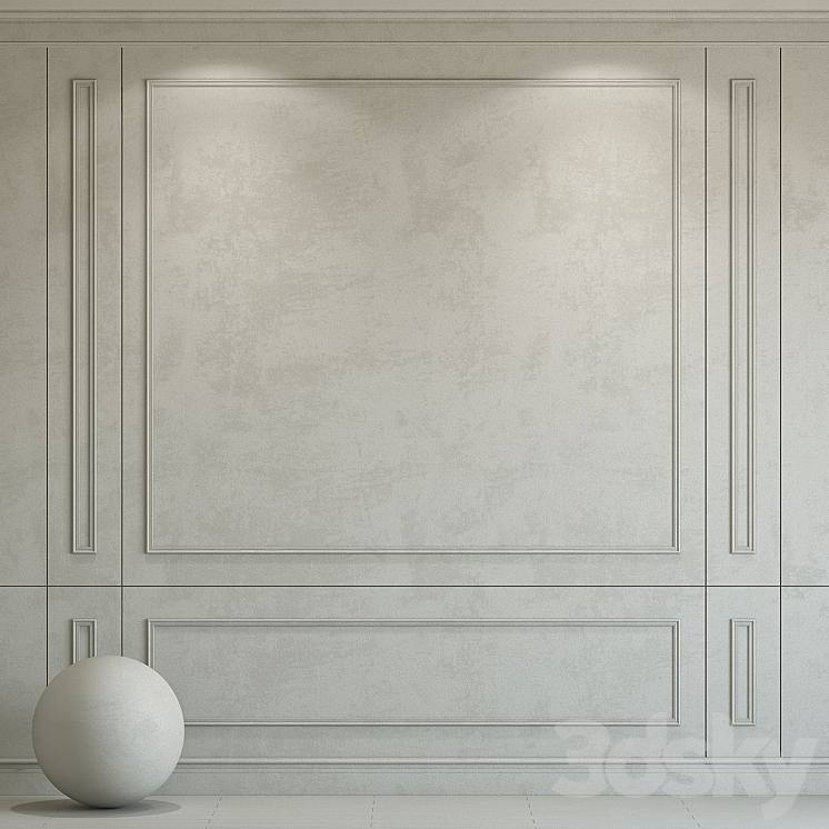 Decorative plaster with molding 221 3DS Max - thumbnail 1