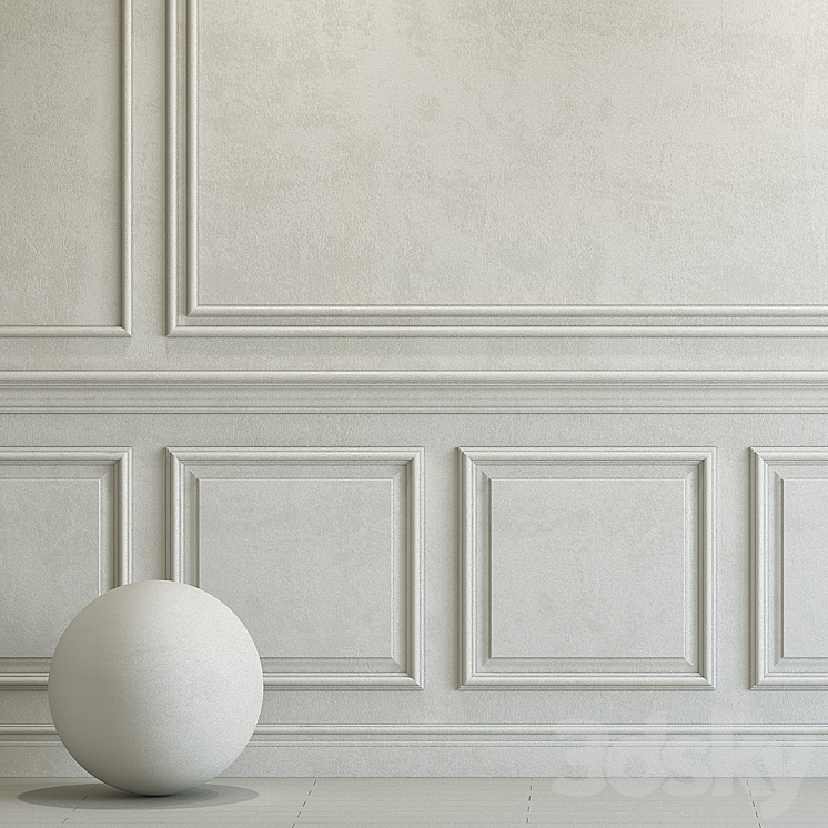 Decorative plaster with molding 228 3DS Max - thumbnail 2