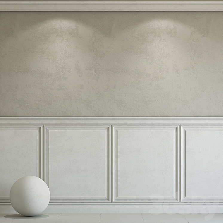 Decorative plaster with molding 229 3DS Max Model - thumbnail 3