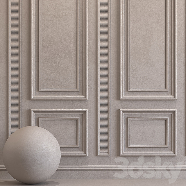 Decorative plaster with molding 28 3DS Max Model - thumbnail 2