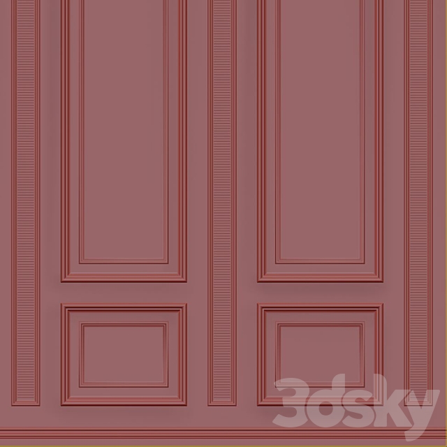 Decorative plaster with molding 28 3DS Max Model - thumbnail 3