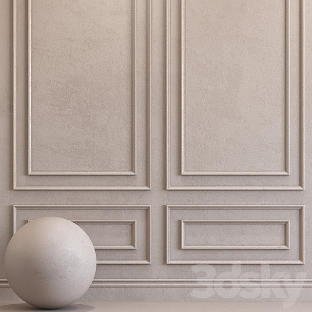 Decorative plaster with molding 33 3DS Max Model - thumbnail 2